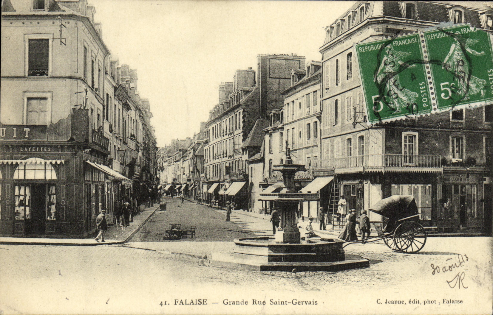 CPA Falaise Grande Rue Saint Gervais