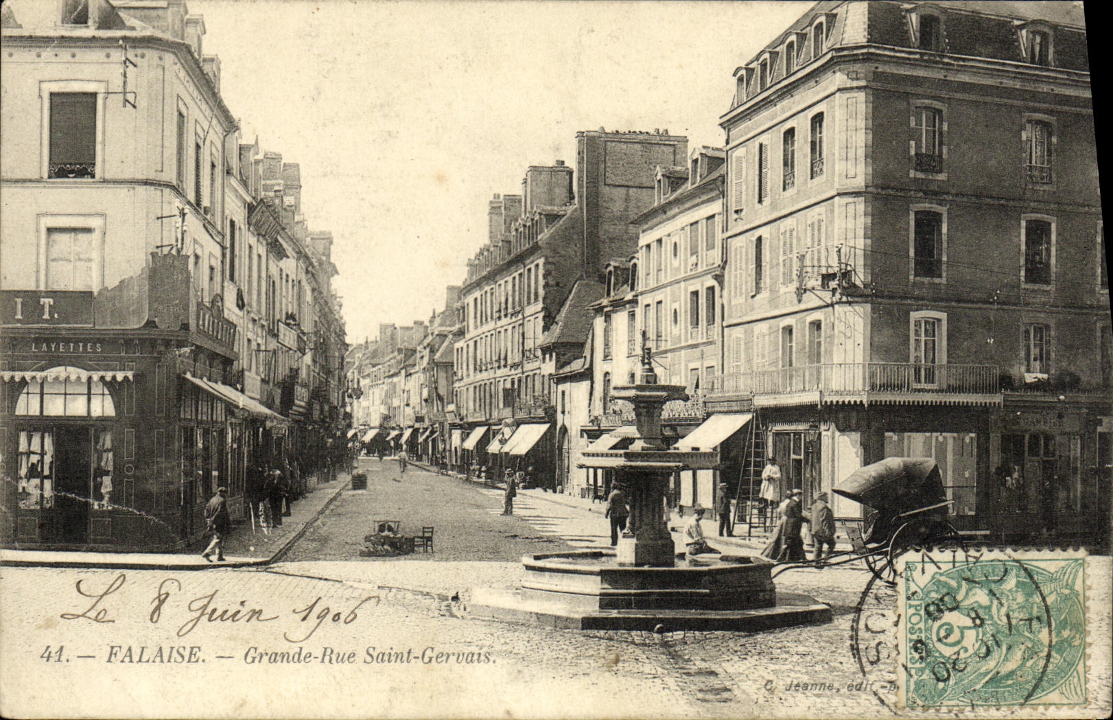 CPA Falaise Grande Rue Saint Gervais