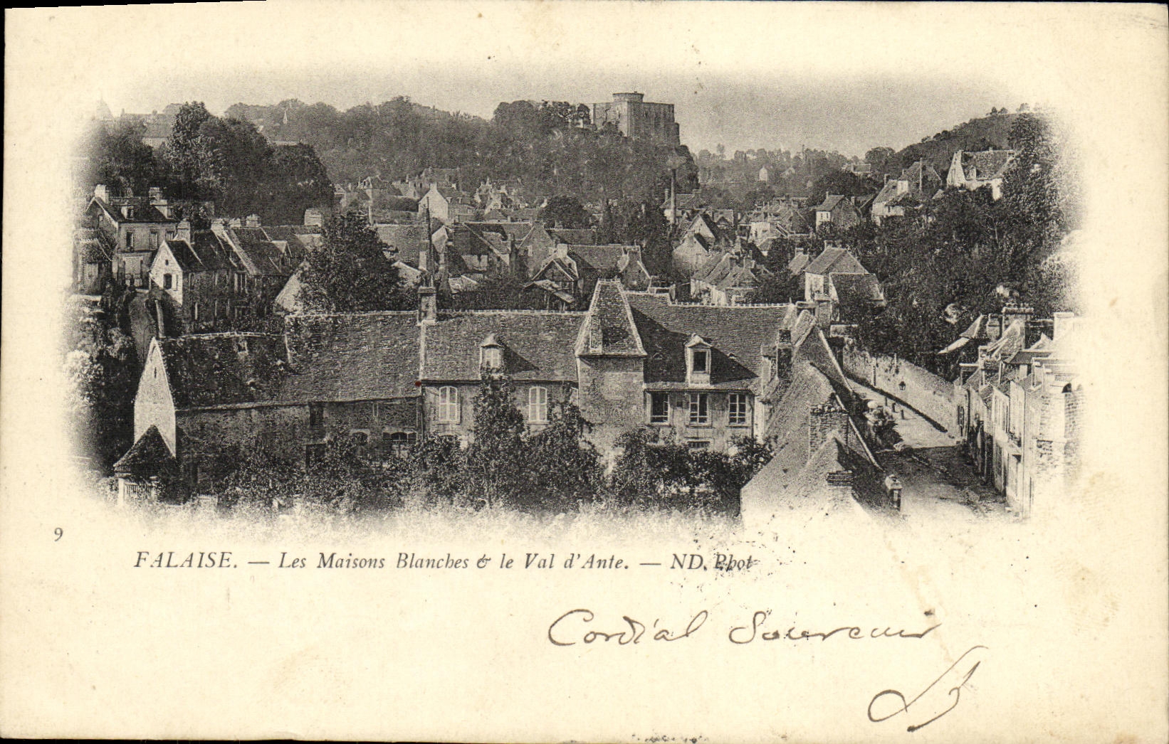 VINTAGE POSTCARD Cliff White Houses the Valley D Ante