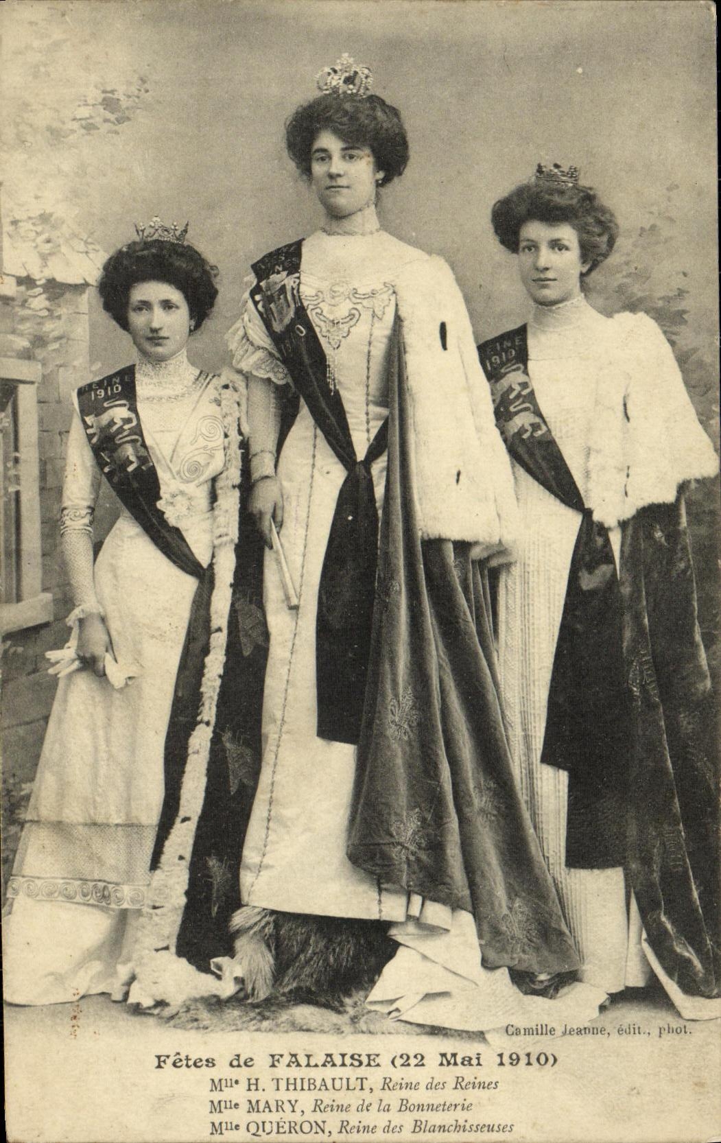 VINTAGE POSTCARD Cliff Festivals May 22nd  1910 thibault Maru Queron Queen of Hosiery Washing machines TOP