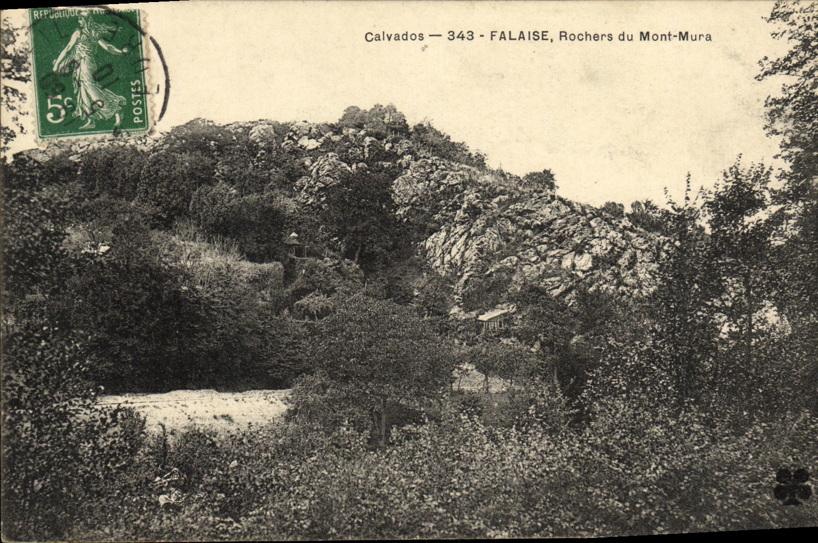 VINTAGE POSTCARD Falaise Rocks of the Mount Walled