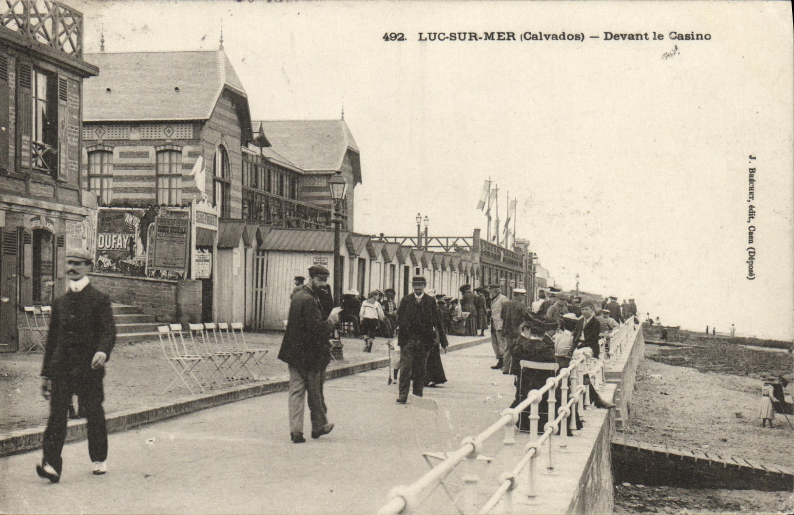 POSTAL Lucas de la VENDIMIA en el mar el casino delante de