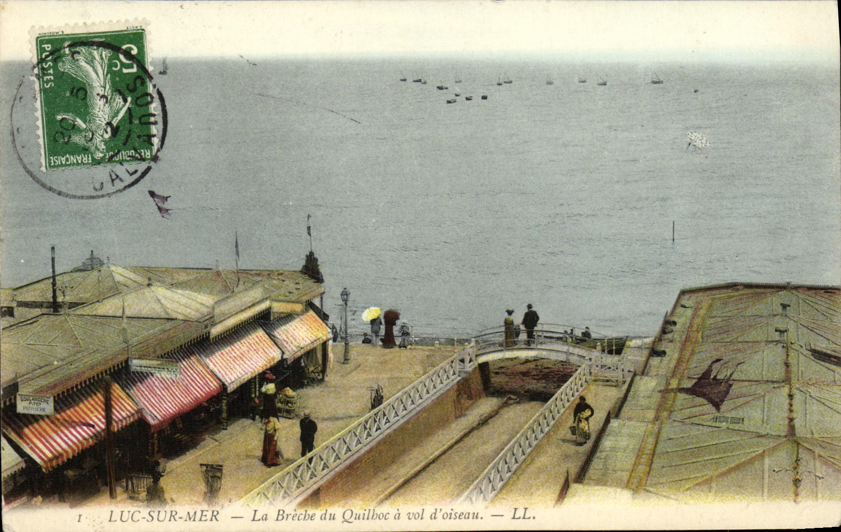 La POSTAL Lucas de la VENDIMIA en Mer la abertura de Quilboc tiene pajaro del vol D