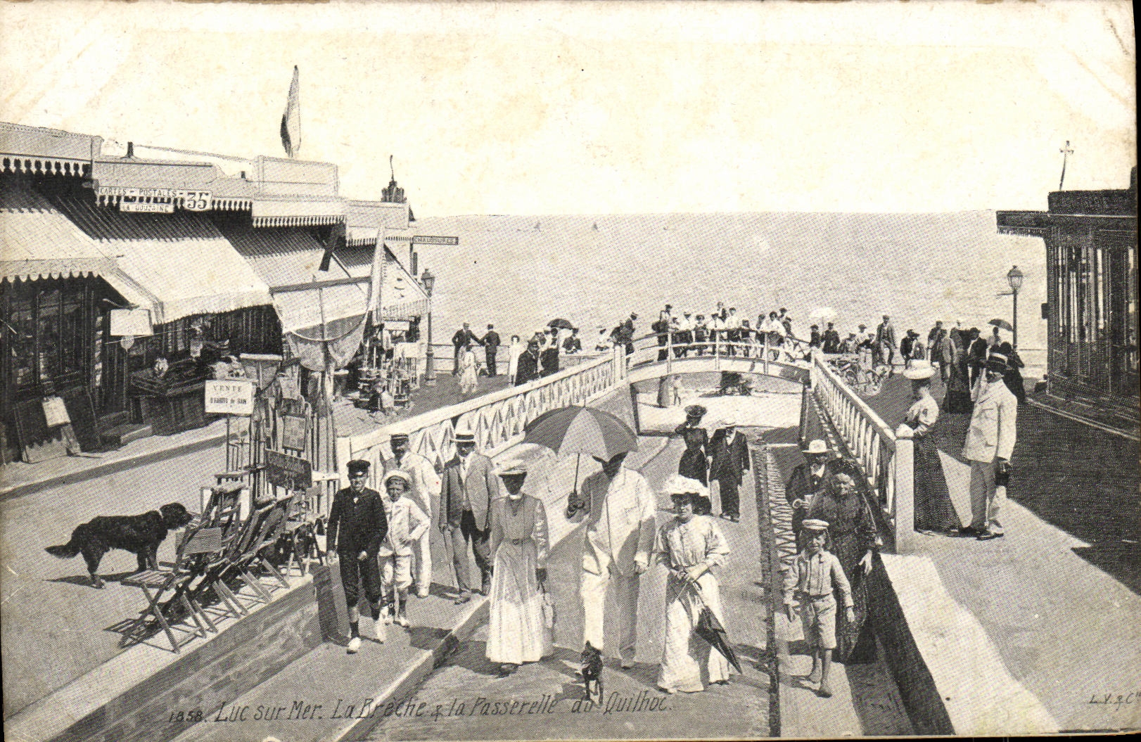 POSTAL Lucas de la VENDIMIA en el mar la abertura y la pasarela de Quilhoc
