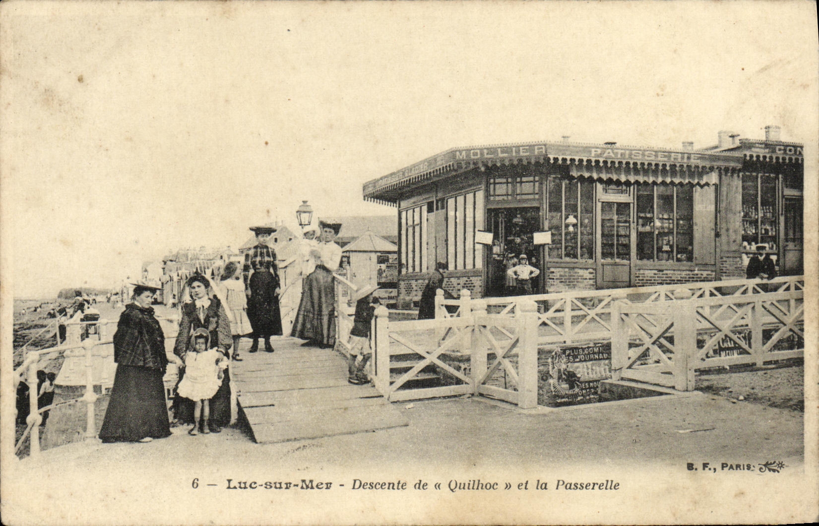 POSTAL Lucas de la VENDIMIA en la pendiente del mar de Quilhoc y de la pasarela