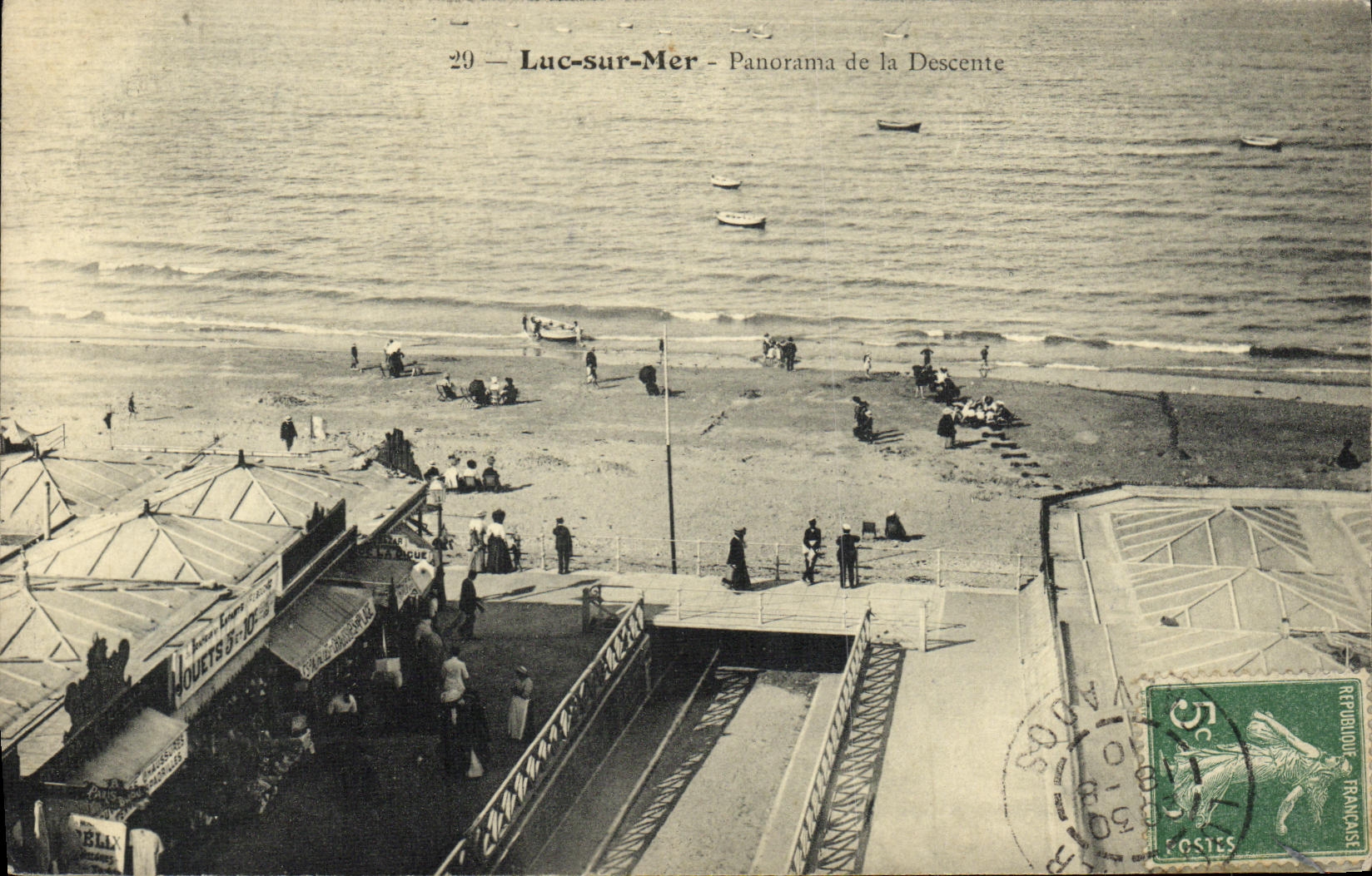 POSTAL Lucas de la VENDIMIA en el panorama del mar de la pendiente