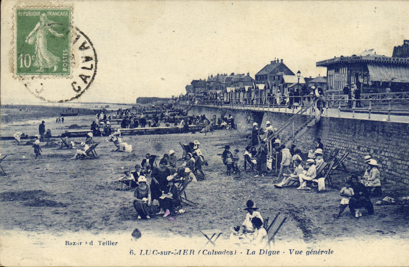 CPA Luc Sur Mer la Digue Vue Generale