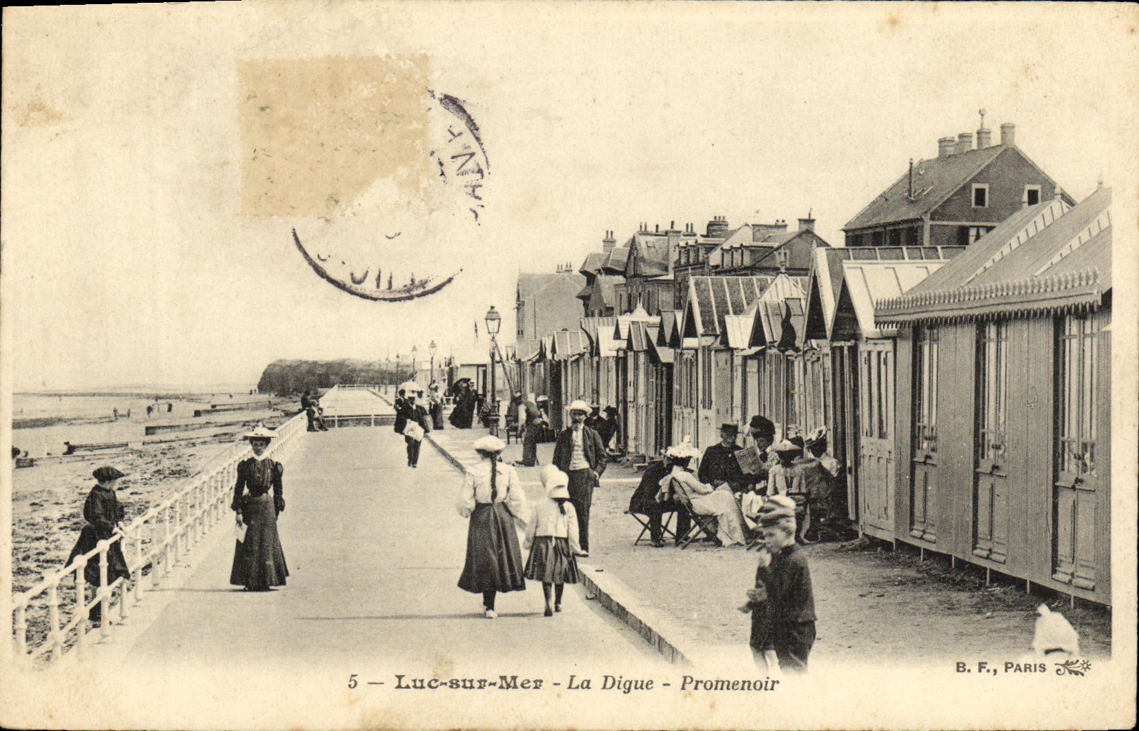 POSTAL Lucas de la VENDIMIA en el mar la promenade de la presa