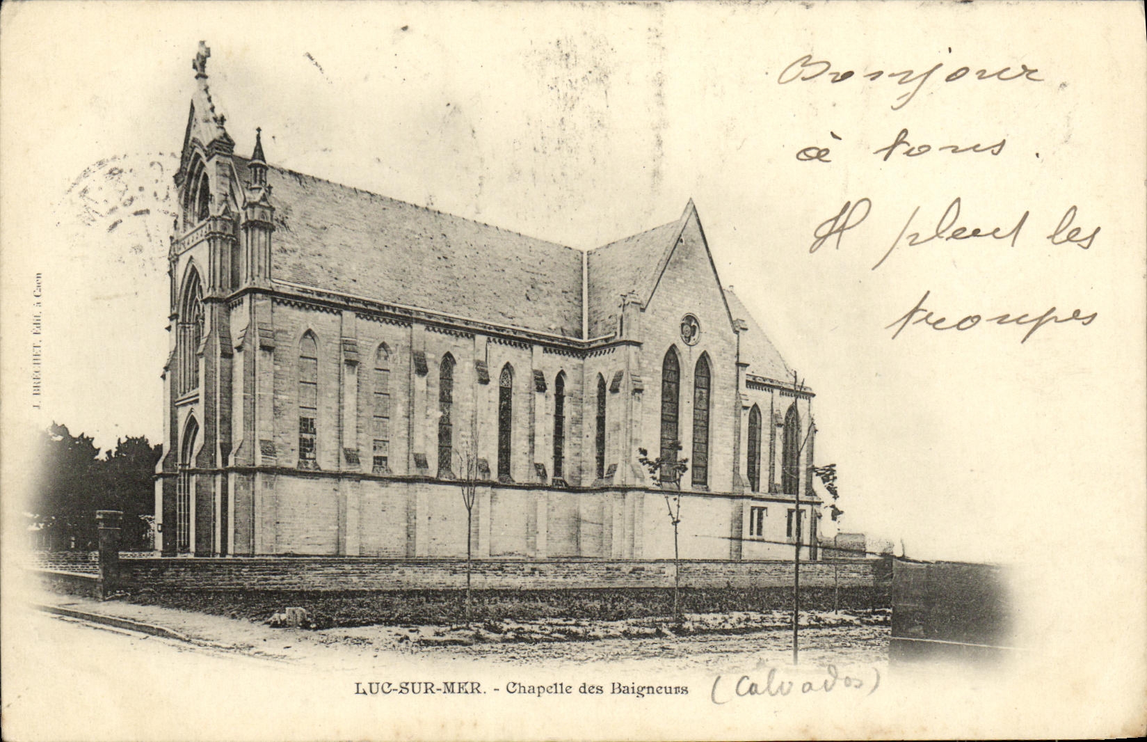 POSTAL Lucas de la VENDIMIA en la camara acorazada del mar de los banistas