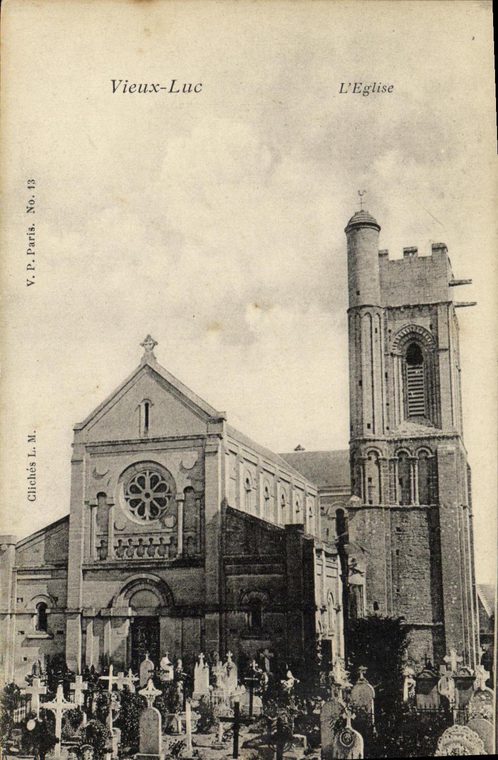 CPA Luc Sur Mer Vieux Luc L Eglise
