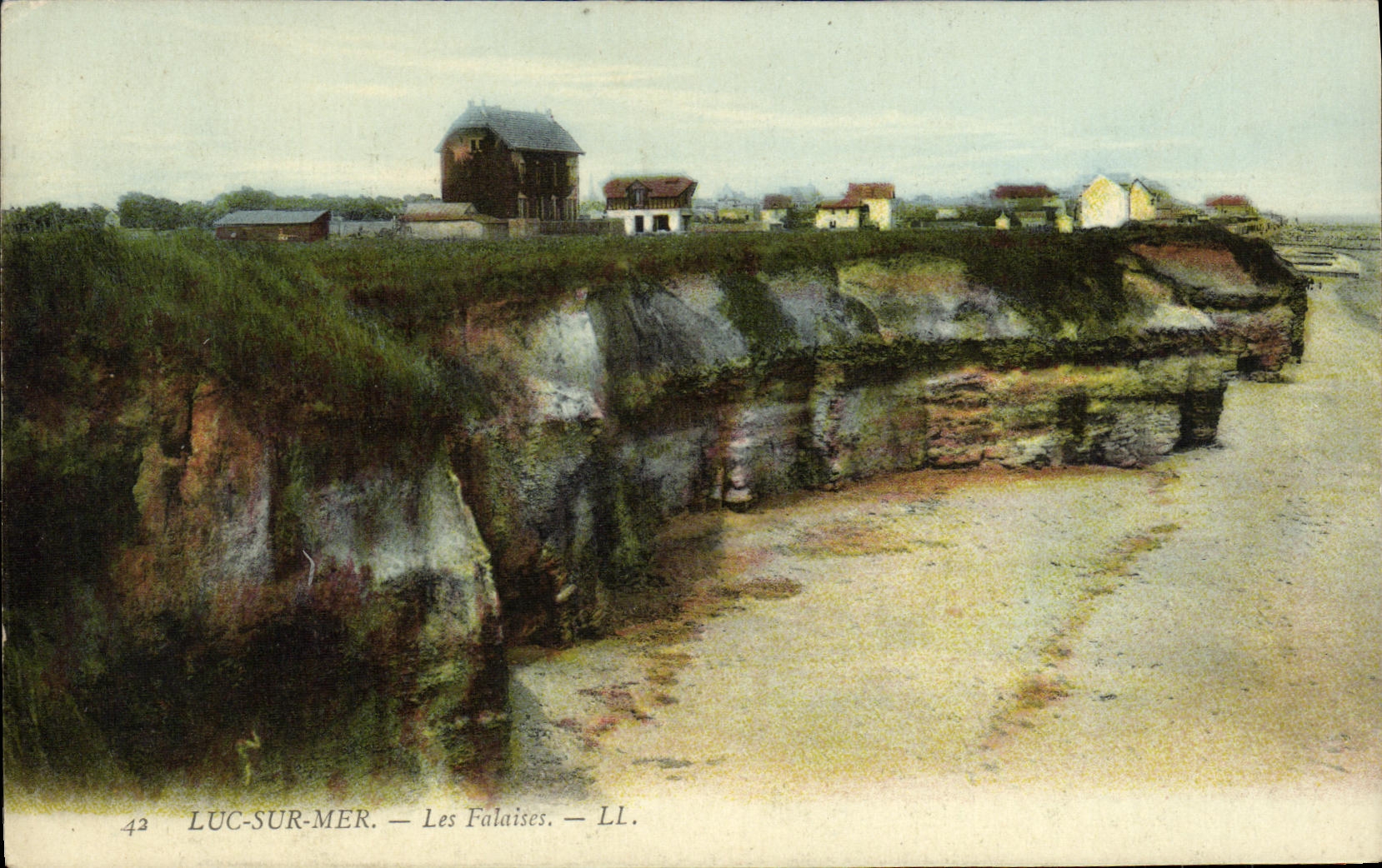 POSTAL Lucas de la VENDIMIA en el mar Falaisas