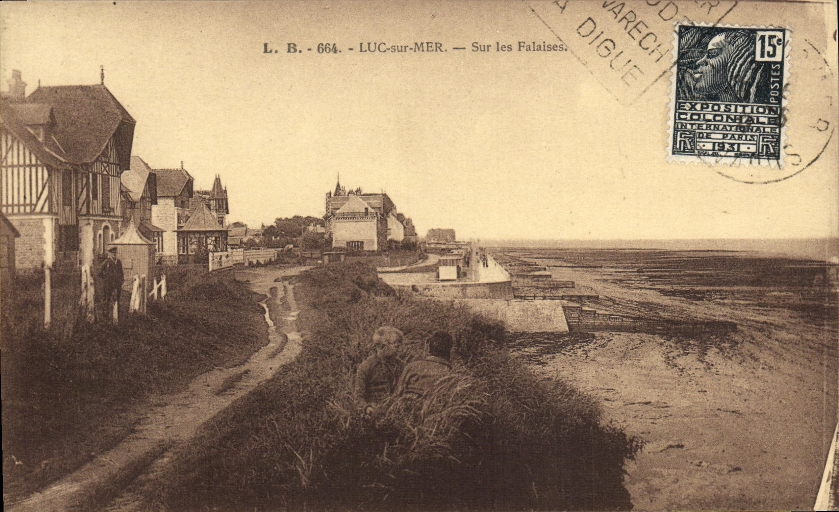 POSTAL Lucas de la VENDIMIA en el mar en los acantilados