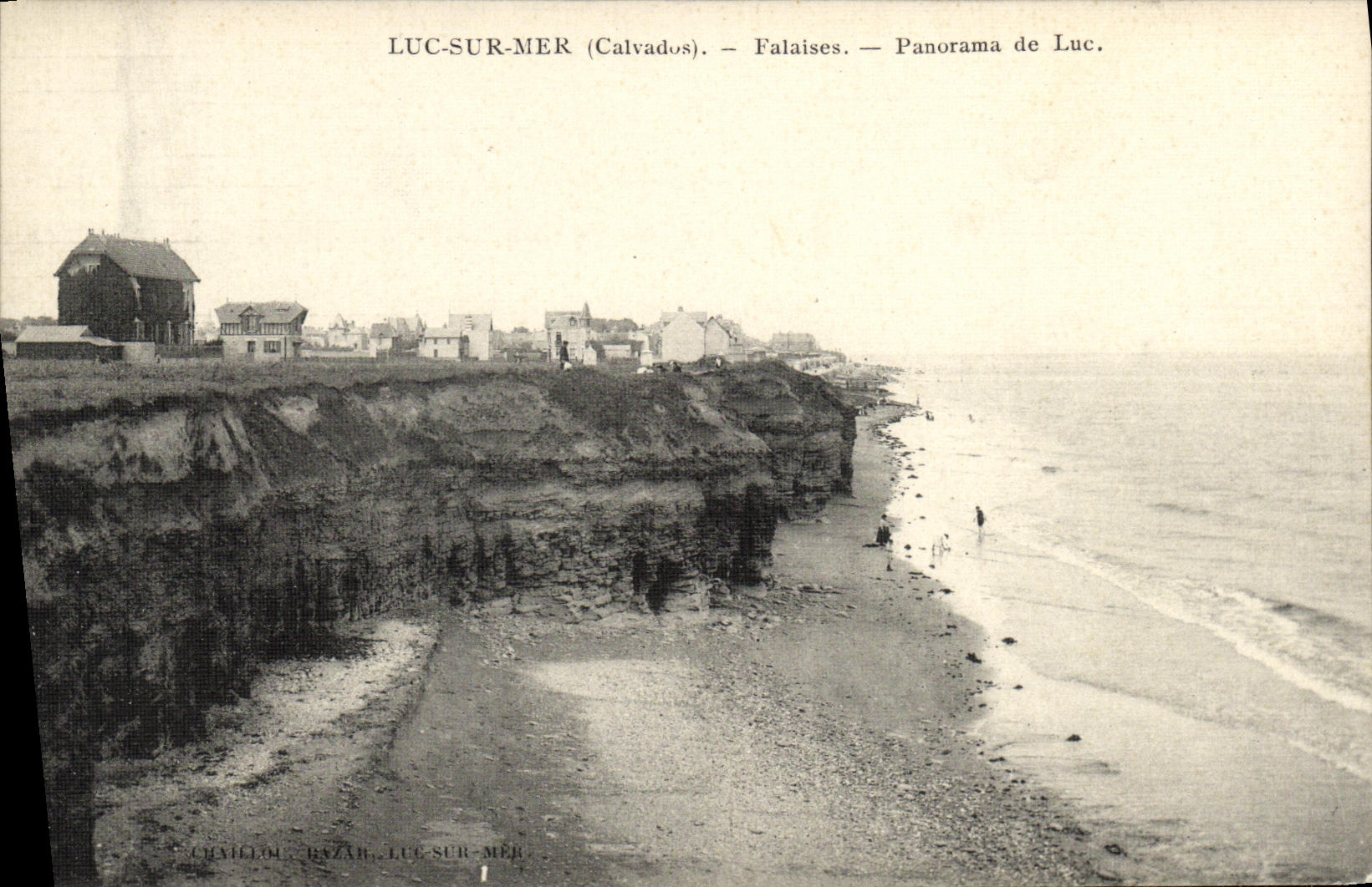 POSTAL Lucas de la VENDIMIA en los acantilados del mar y el panorama del mar