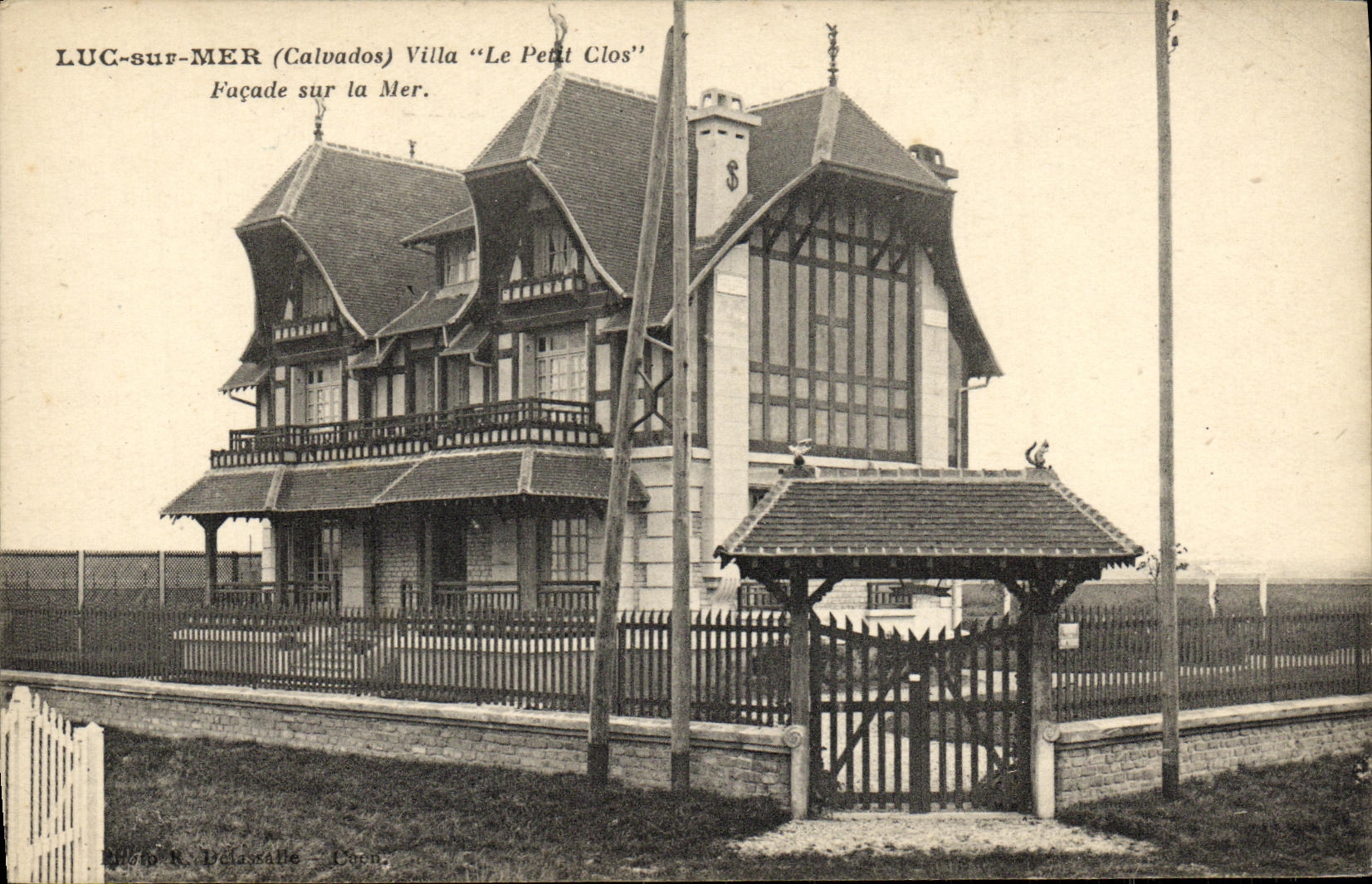 POSTAL Lucas de la VENDIMIA en el chalet del mar el pequeno ataque frontal del campo en el mar