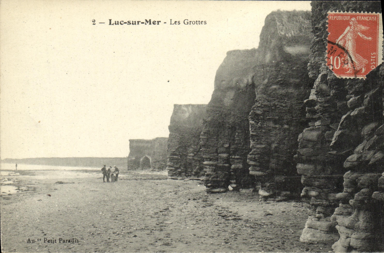 POSTAL Lucas de la VENDIMIA en las cuevas del mar