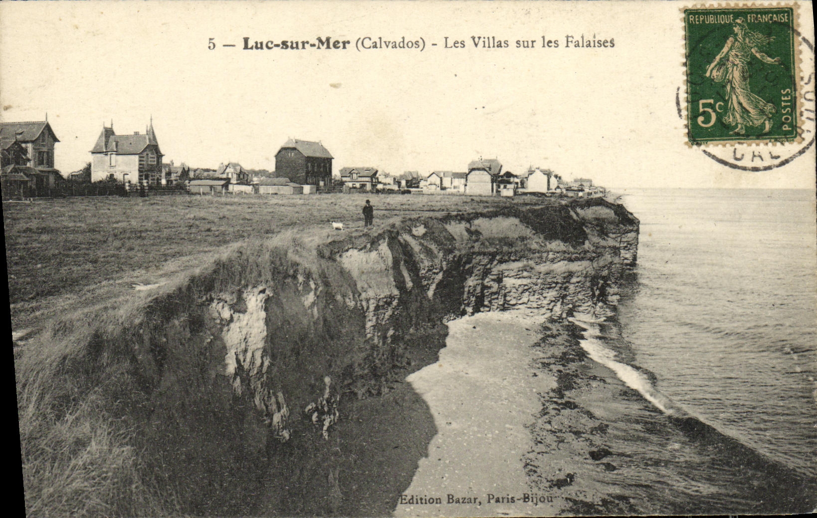POSTAL Lucas de la VENDIMIA en los chalets del mar en los acantilados