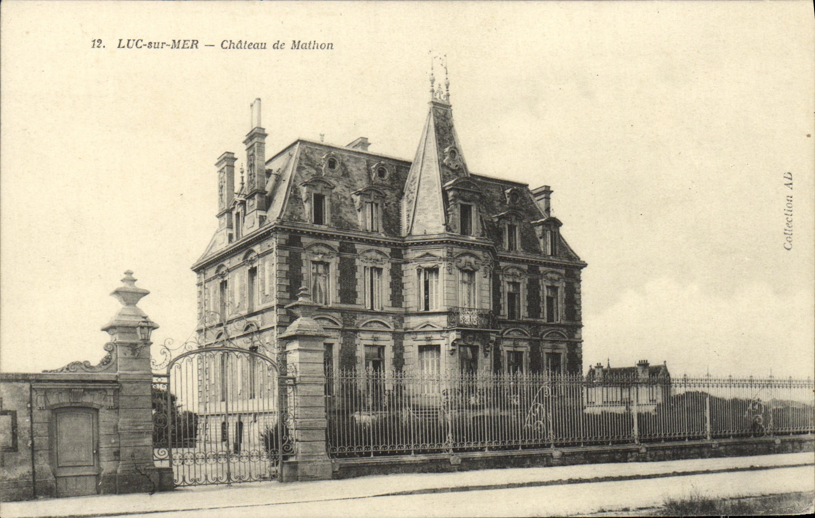 POSTAL Lucas de la VENDIMIA en el castillo del mar de Mathon