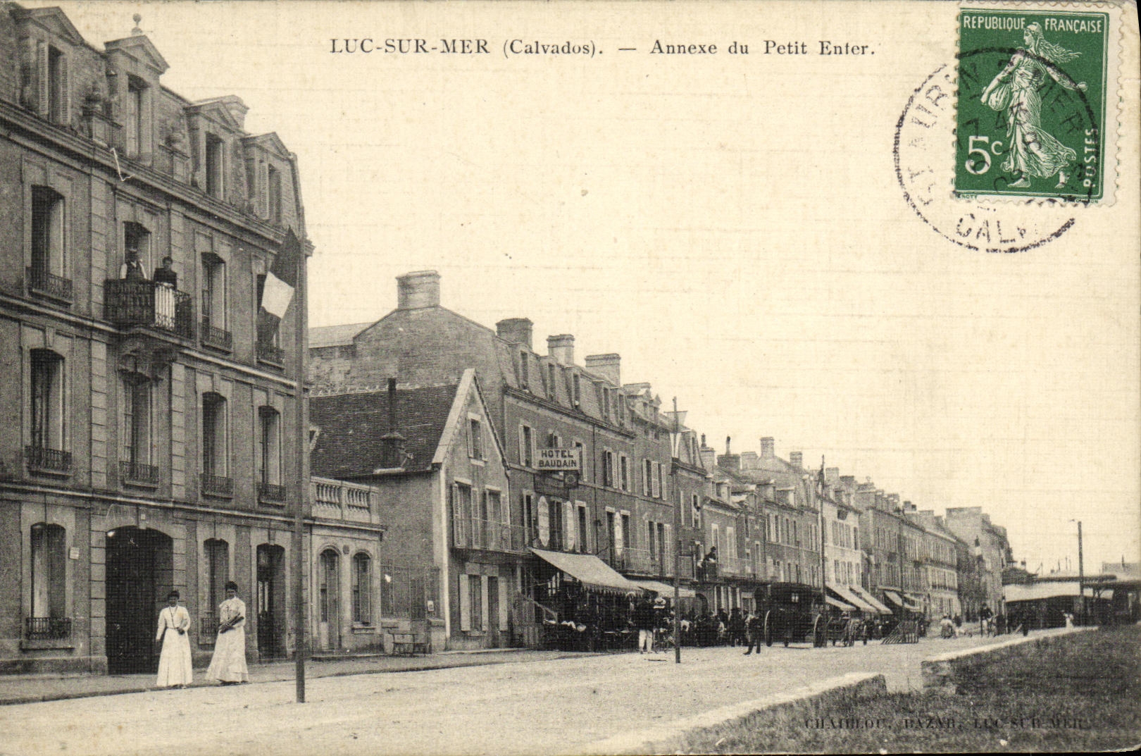CPA Luc Sur Mer Annexe du Petit Entrer carte toilee 