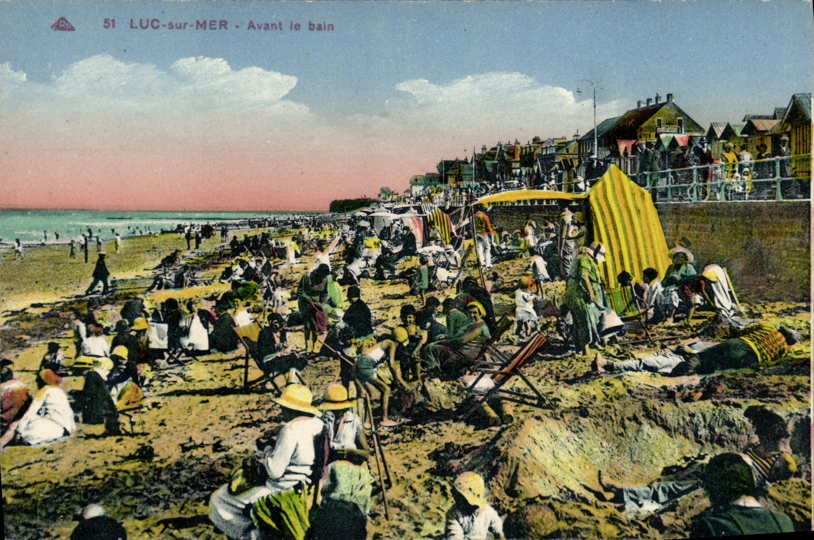 POSTAL Lucas de la VENDIMIA en la cabeza del mar el bano