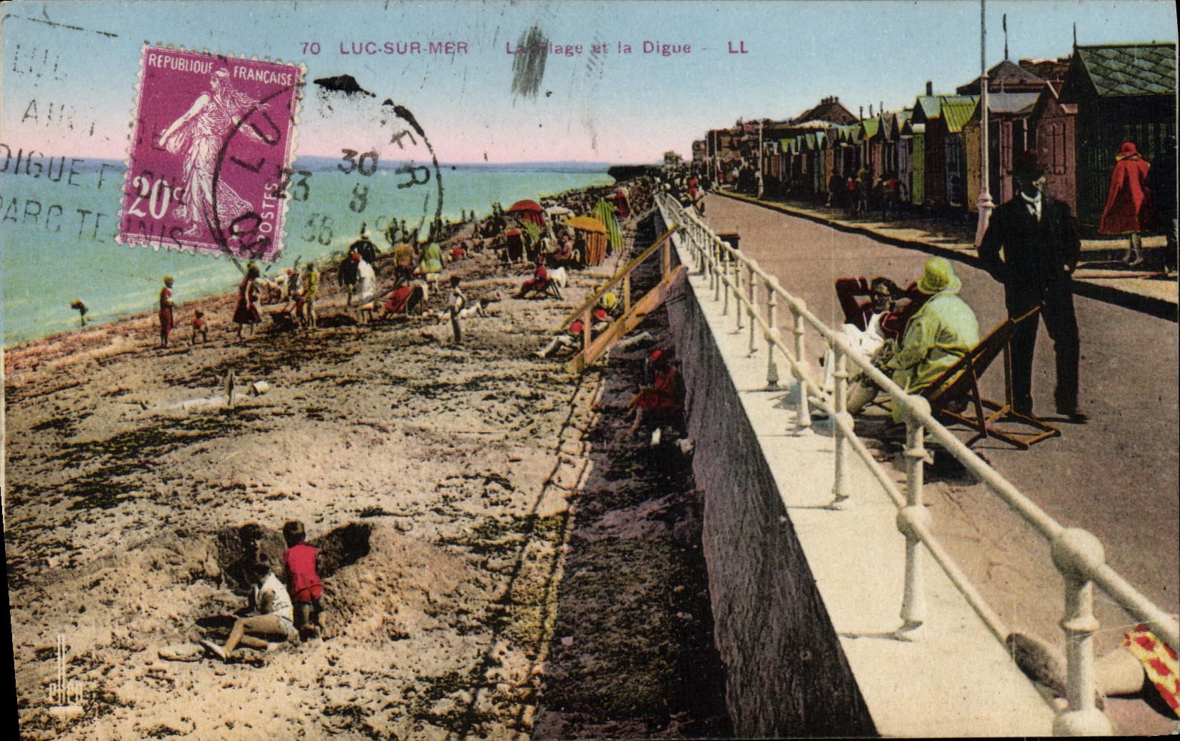 CPA Luc Sur Mer La plage et la digue