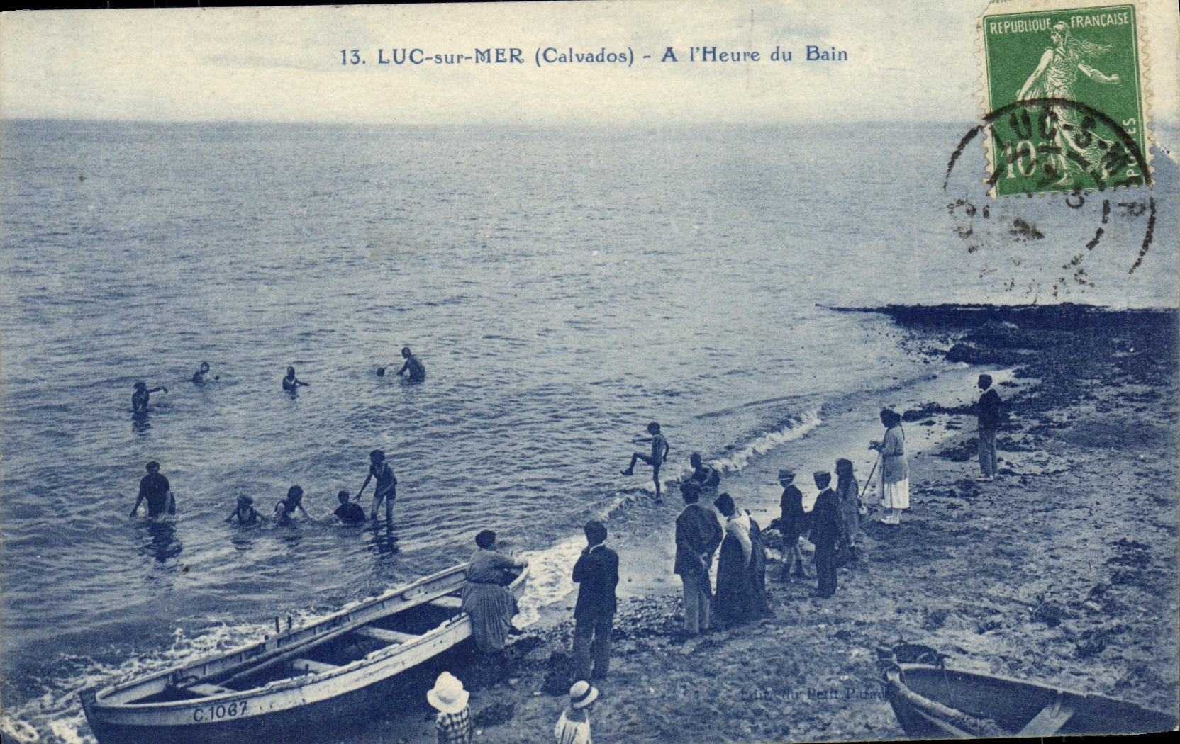 La POSTAL Lucas de la VENDIMIA en Mer tiene L hora del bano