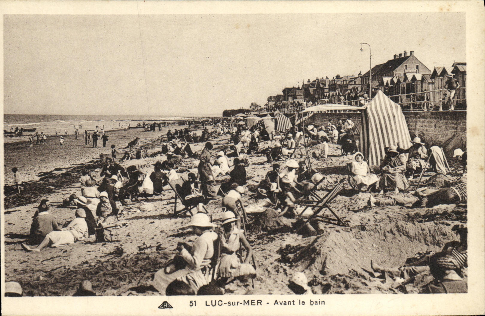 CPA Luc Sur Mer Avant le Bain