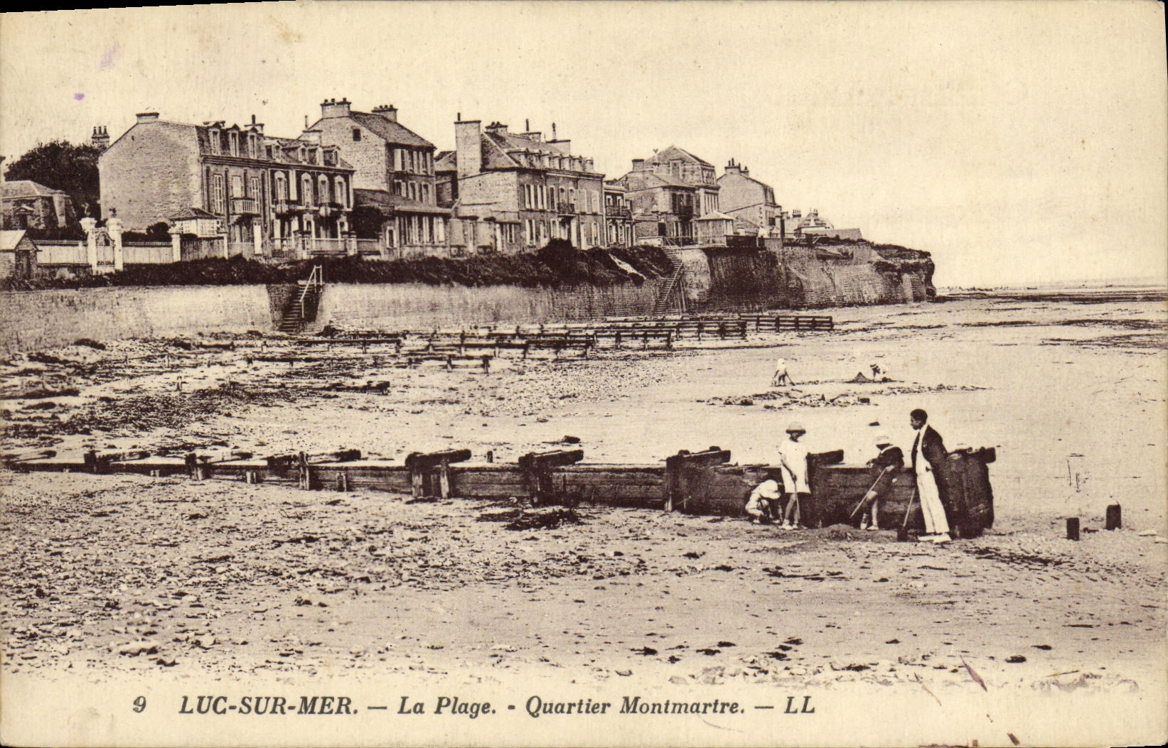 POSTAL Lucas de la VENDIMIA en el mar el districto de Montmartre de la playa