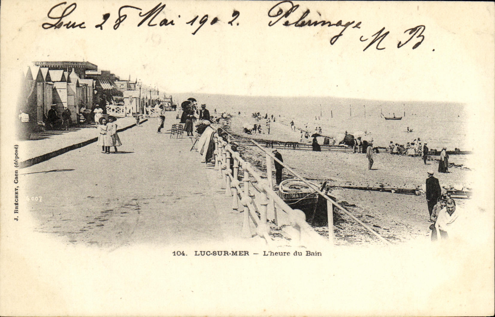 POSTAL Lucas de la VENDIMIA en el mar L hora del bano