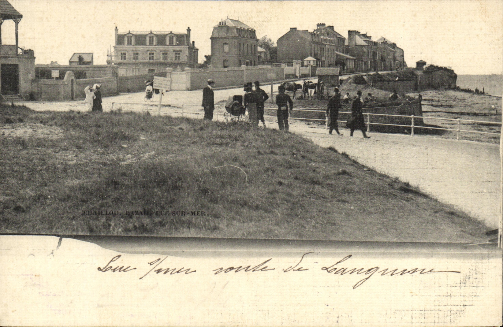 POSTAL Lucas de la VENDIMIA en toilee de la carta del mar