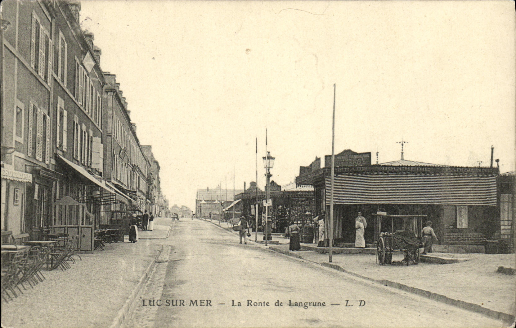 POSTAL Lucas de la VENDIMIA en Sea Ronte de Langrune Road del langrune