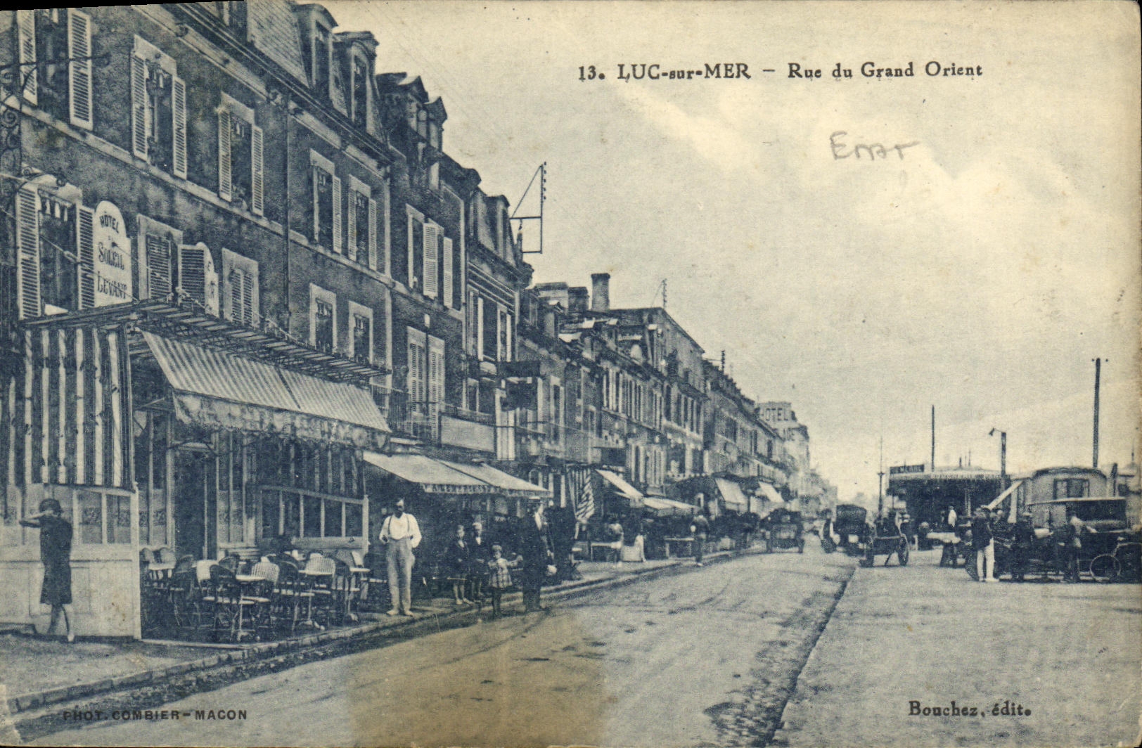 POSTAL Lucas de la VENDIMIA en la calle del mar de Orlint grande