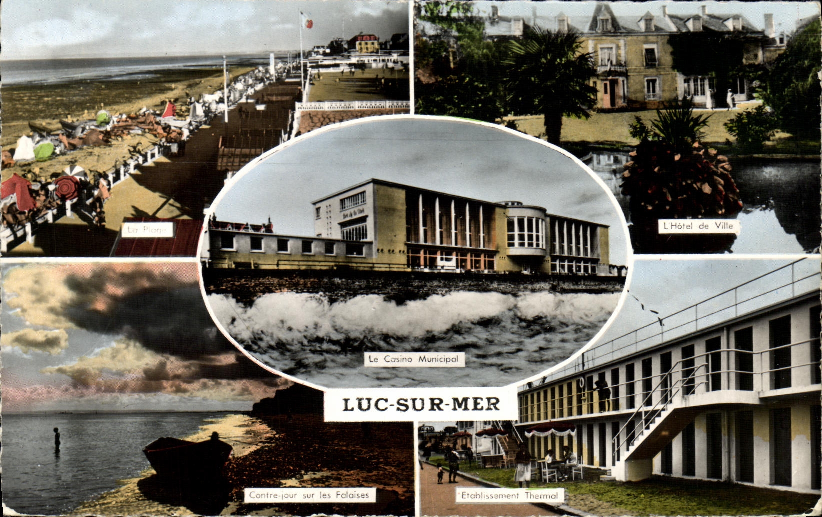 CPM Luc Sur Mer souvenir Hotel de ville Casino