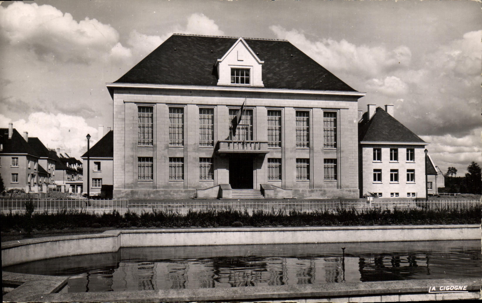 MODERN CARD Aunay on Odon Town hall