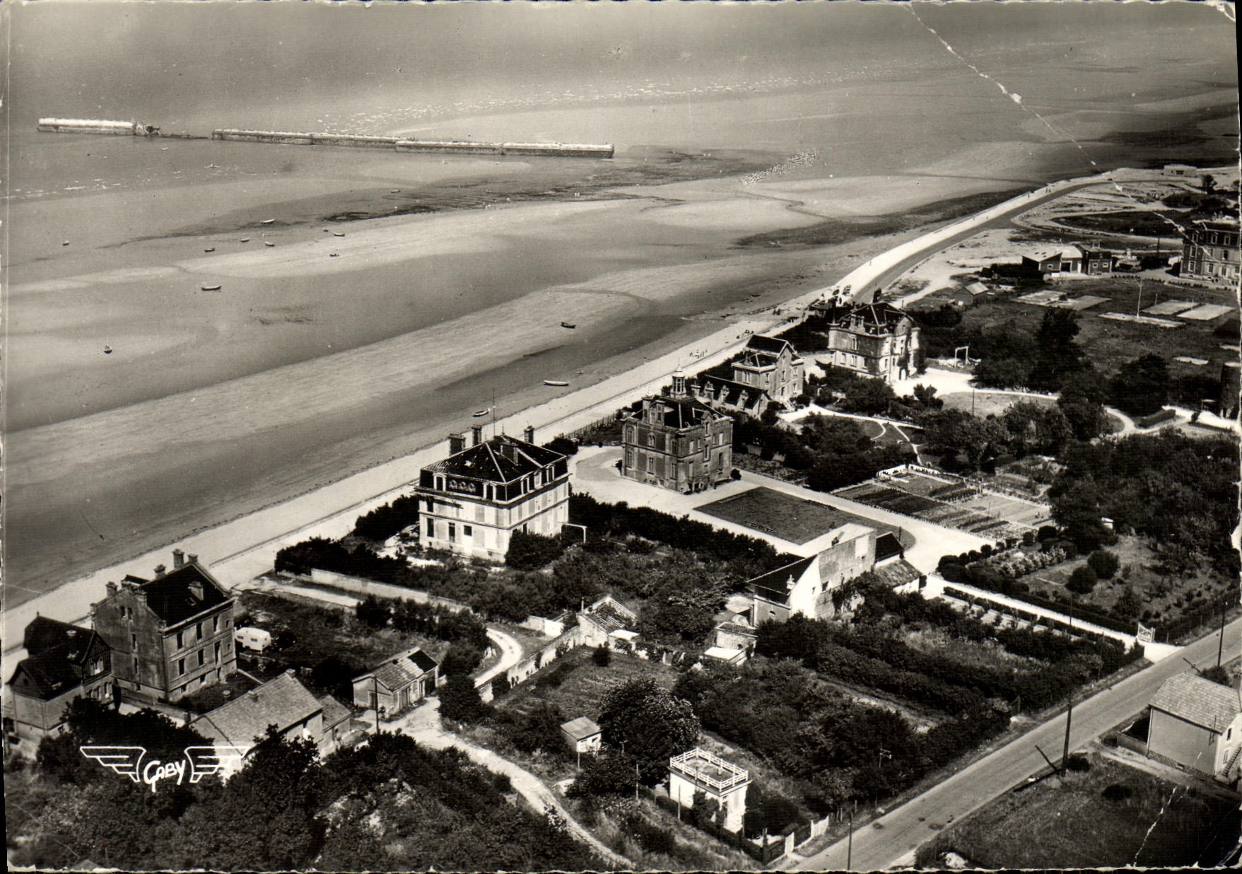 MODERN CARD Asnelles On Sea the Dam and Villas