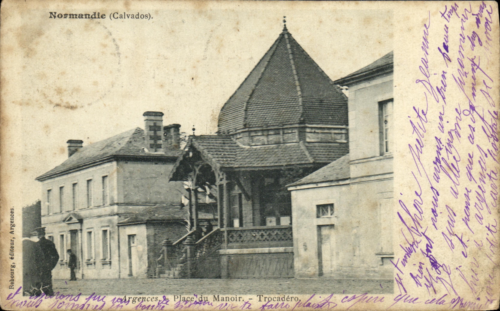 VINTAGE POSTCARD Argences Places Trocadero manor