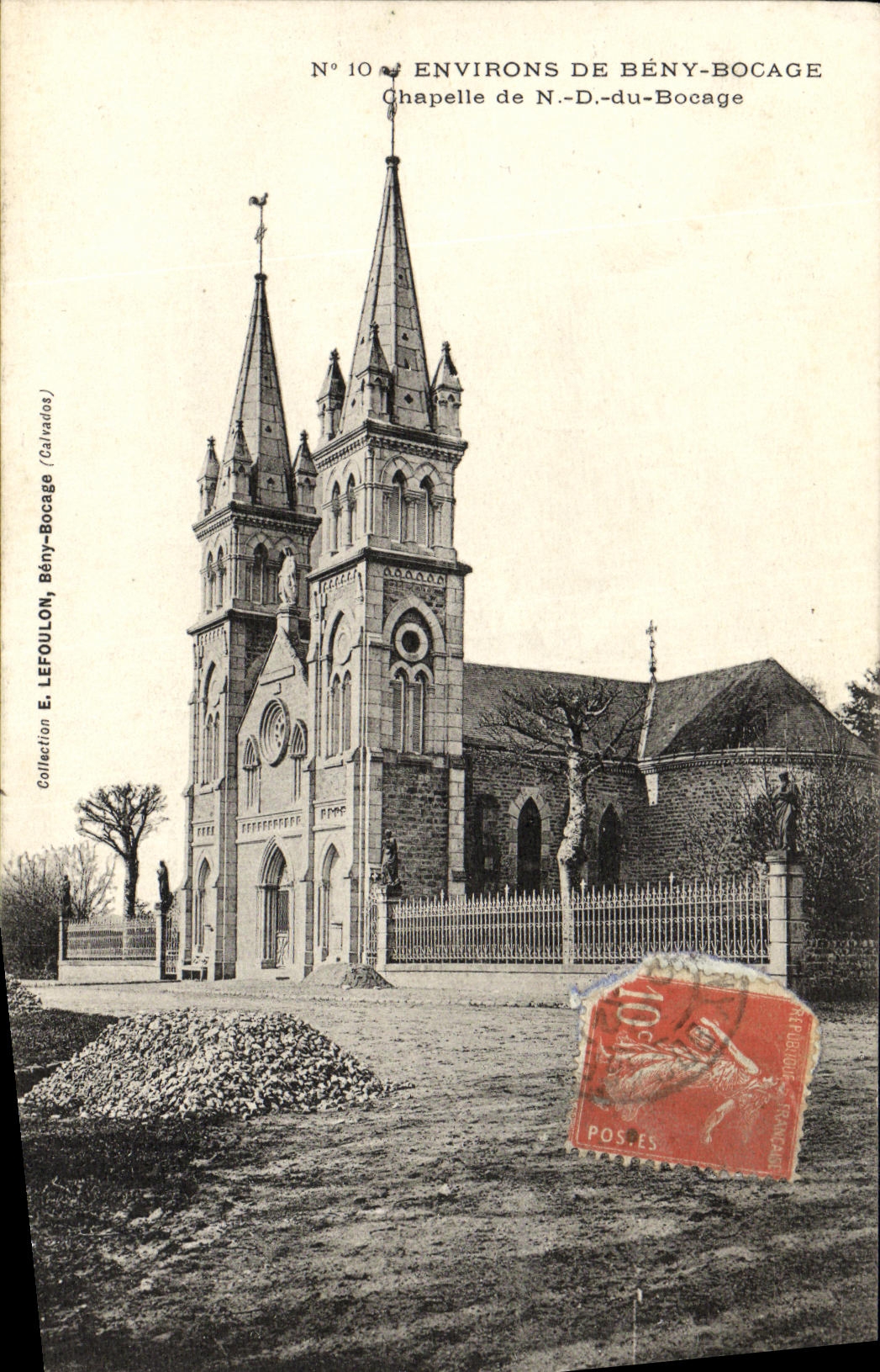 VINTAGE POSTCARD Surroundings De Beny Scrap metal Vault Of ND Of the Scrap metal