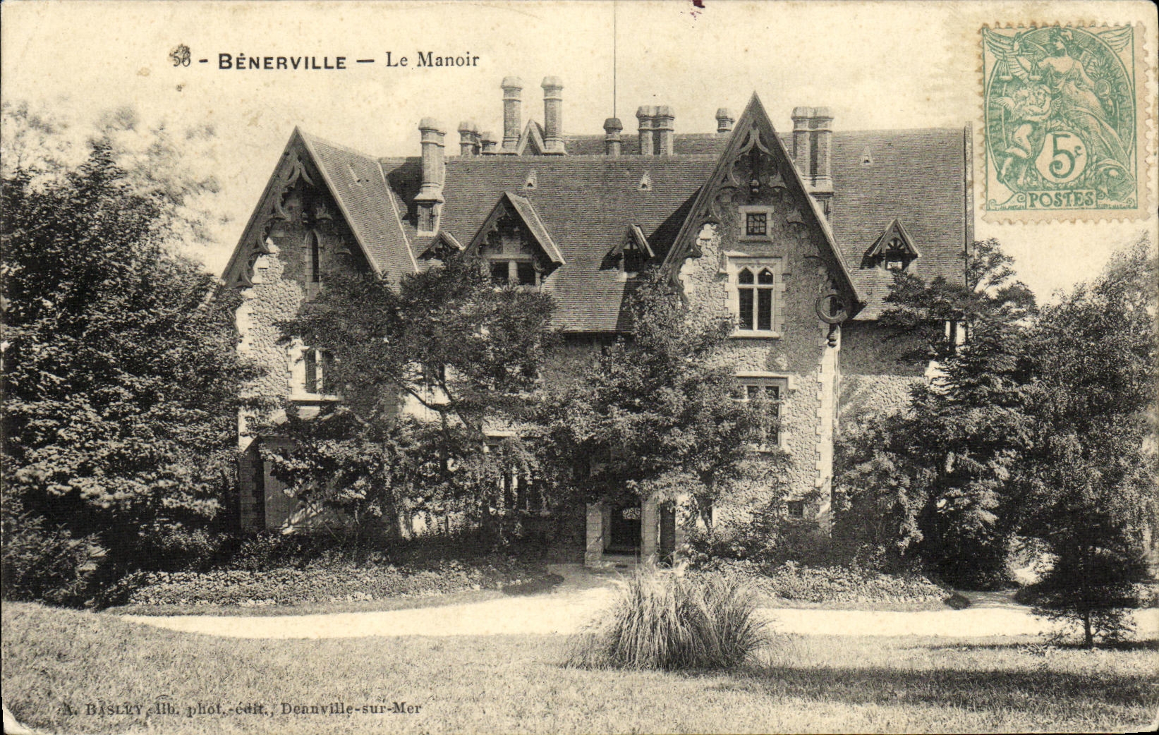 VINTAGE POSTCARD Benerville the Manor