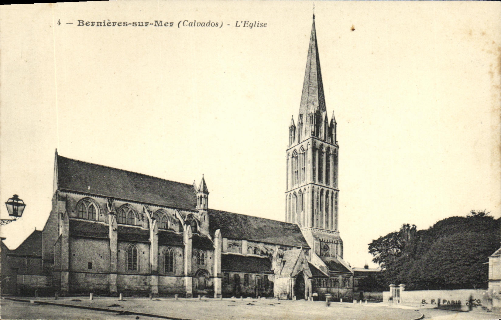 VINTAGE POSTCARD Bernieres On Sea L Church