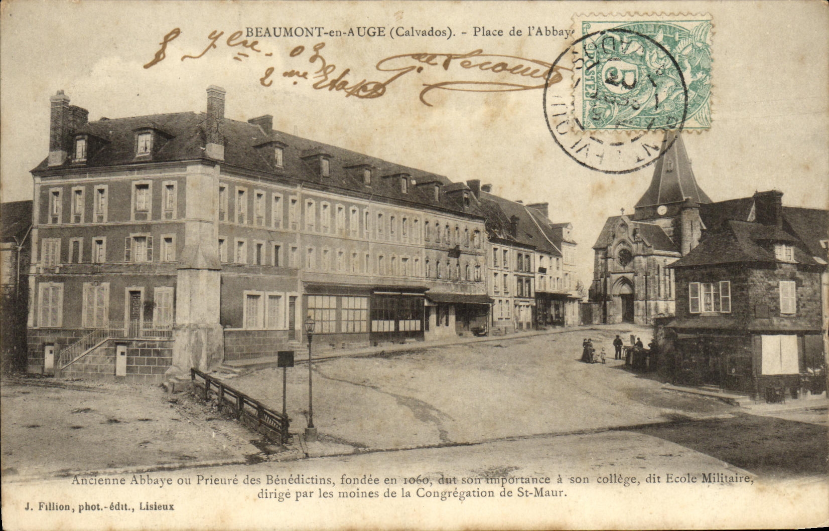 CPA Beaumont en Auge Place de l Abbaye