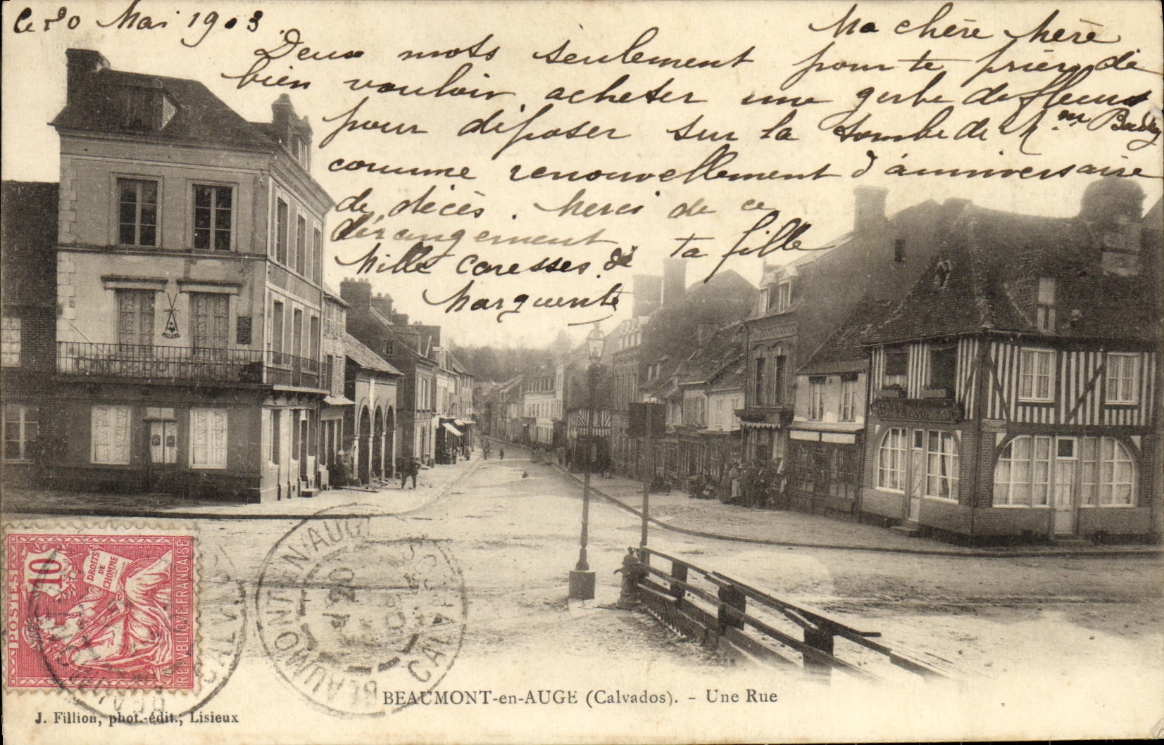 CPA Beaumont en Auge Une Rue