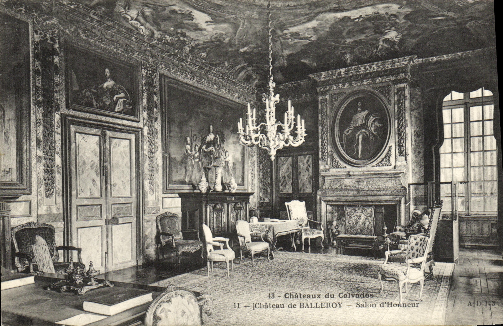 CPA Chateau du Calvados Chateau de Balleroy Salon d Honneur 