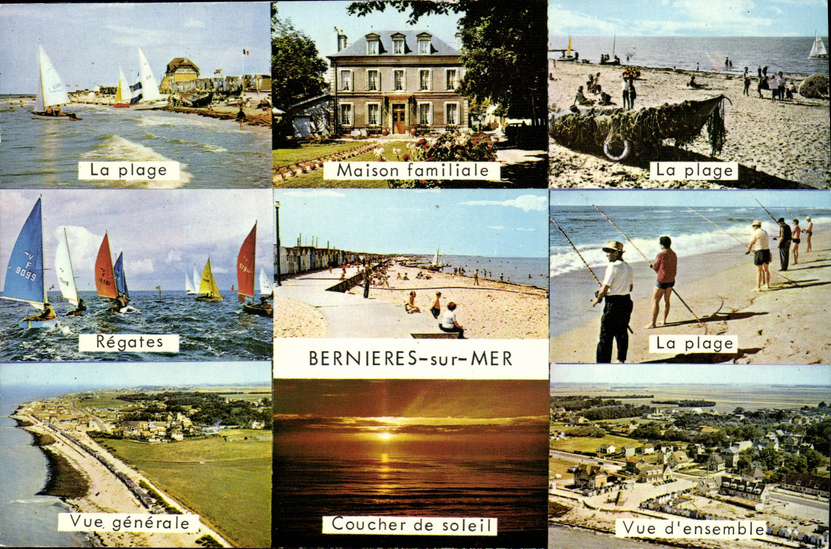 MODERN CARD Bernieres on Sea Beach Family home