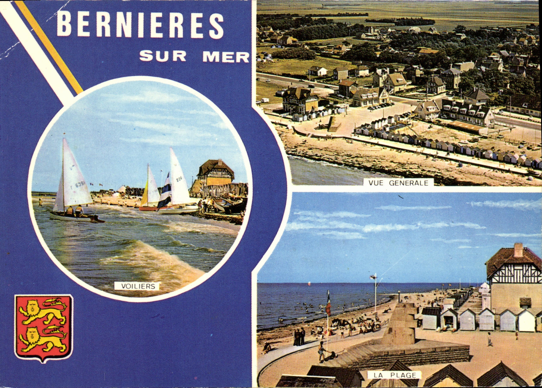 CPM Bernieres sur Mer Voiliers vue generale Plage 