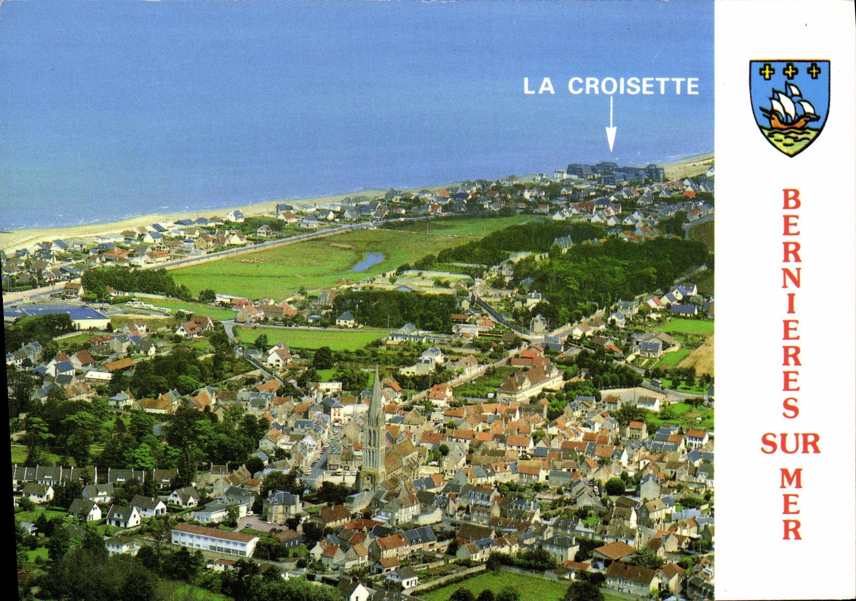 MODERN CARD Bernieres on Sea View Small cross