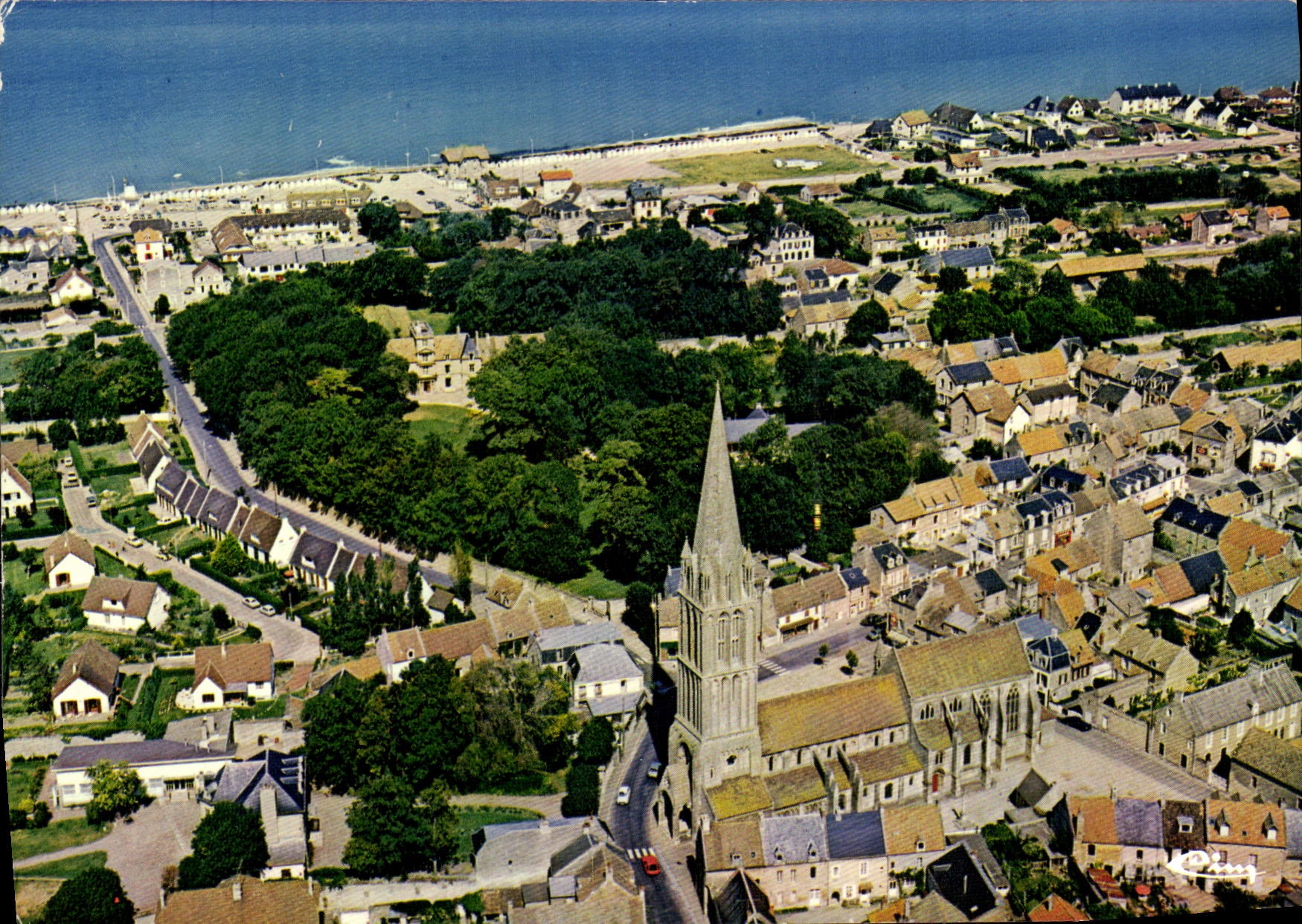 CPM Bernieres sur Mer Vue aerienne
