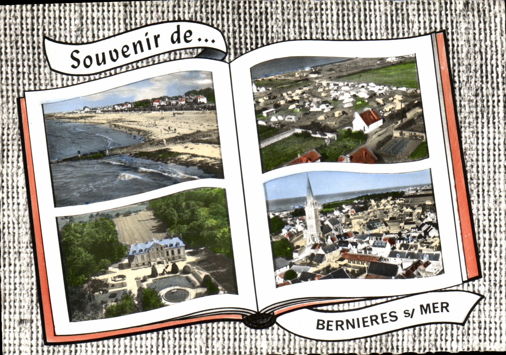 CPM Bernieres sur Mer Vue Panoramique L Eglise Le Camping