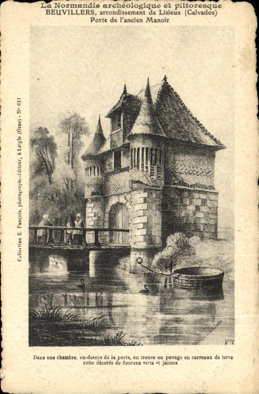 CPA Beuvillers arrondisement de Lisieux Porte de l ancien Manoir