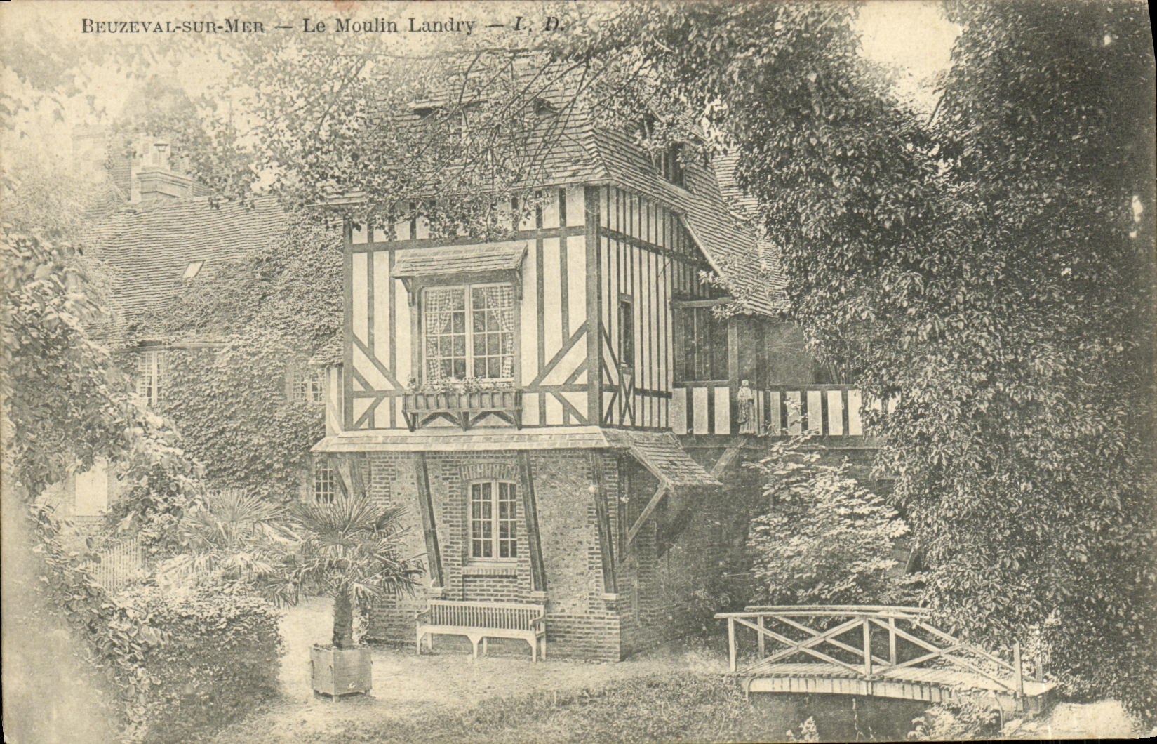 VINTAGE POSTCARD Beuzeval Houlgate the Landry Mill