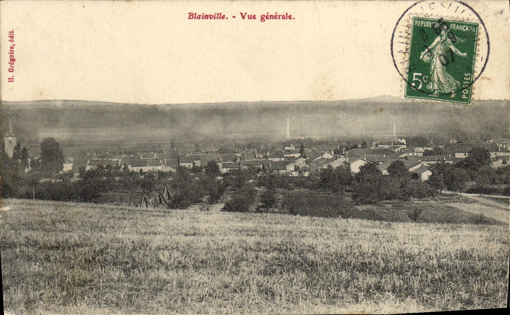 VINTAGE POSTCARD Blainville View