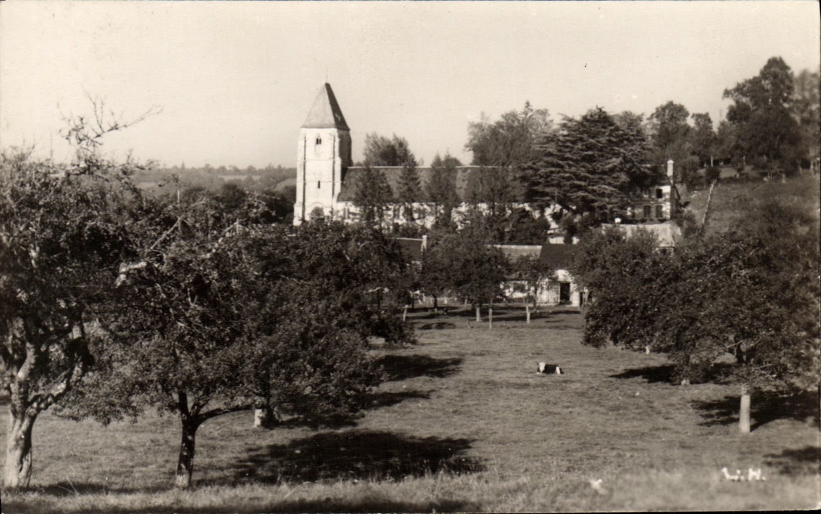 MODERN CARD Blangy the Castle Seen on L Church